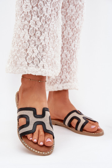 sieviešu čības ar platiem papēžiem melnas krāsas Vereya