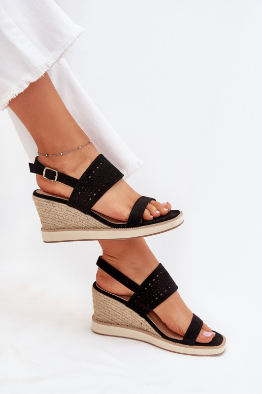 Sieviešu basenes Ažūrs Uz Ķīļa Ar bizi melnas krāsas Zolira