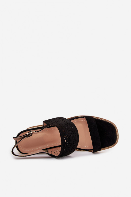 Sieviešu basenes Ažūrs Uz Ķīļa Ar bizi melnas krāsas Zolira