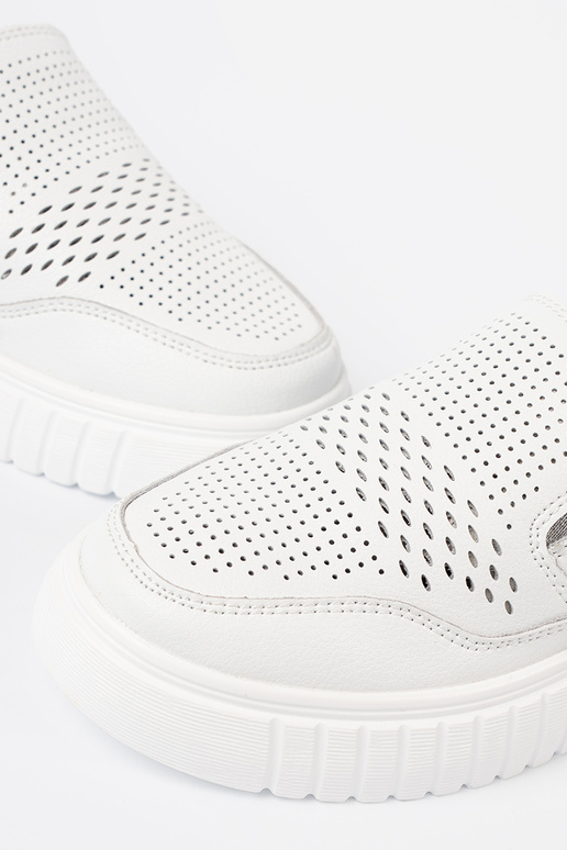 baltas krāsas ažūra Sieviešu zābaki ar platformu