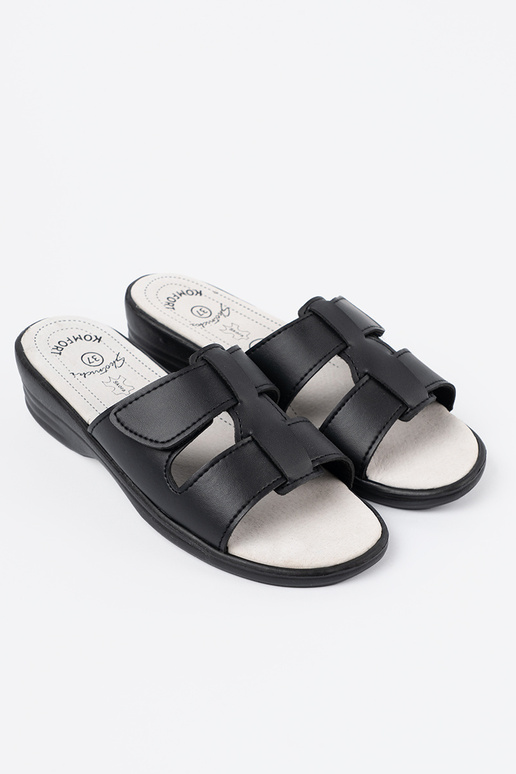 Čības sieviešu Melnas krāsas uz ķīļa