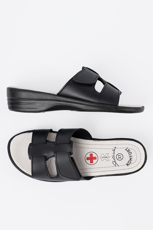 Čības sieviešu Melnas krāsas uz ķīļa