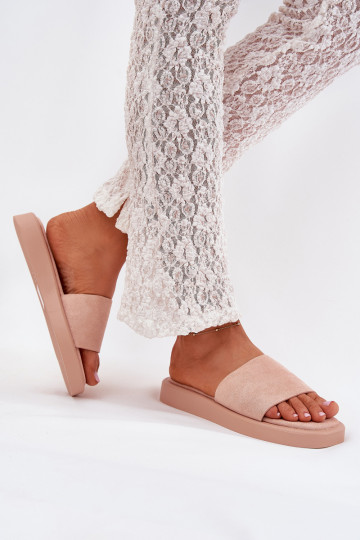 sieviešu čības ar platformu Z Eko zamšādau rozā krāsa Jorina 2