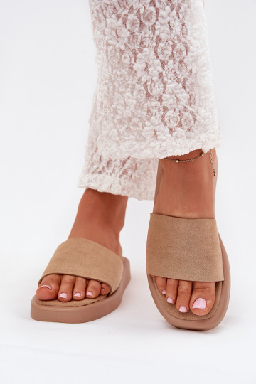 sieviešu čības ar platformu Z Eko zamšādau smilšu krāsas Jorina 2