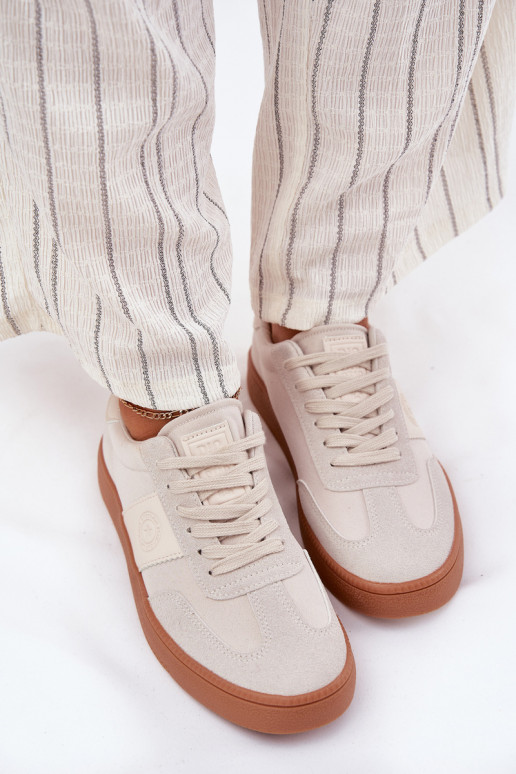 Sneakers modeļa apavi Sieviešu Big Star RR274806 smilšu krāsas