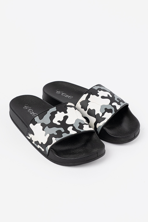 Ērti Melnas krāsas čības uz plakanas zoles