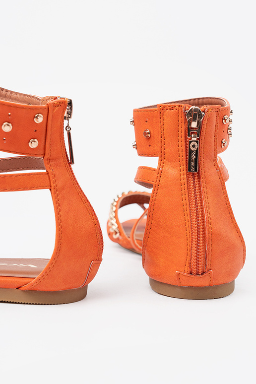 oranžas krāsas kurpes boho ar kniedēm oranžas krāsas kurpes boho ar kniedēm