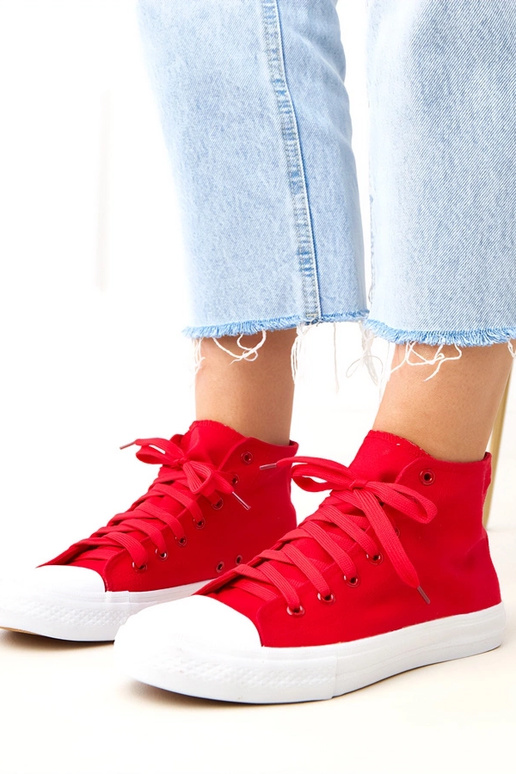 Sarkanie augstpapēžu sporta apavi Ghanem