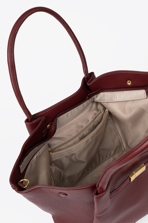 Eleganti bordoIna shopperka uz pleca