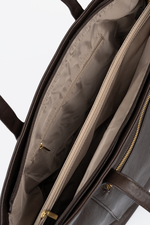 Tumši brūns Soma ze zeltainimi elementami