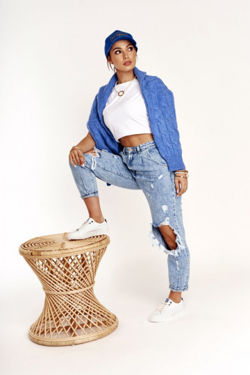 Stilīgi sporta apavi no dabīgas ādas BIG STAR BB274211 Balts un tumši zils 2