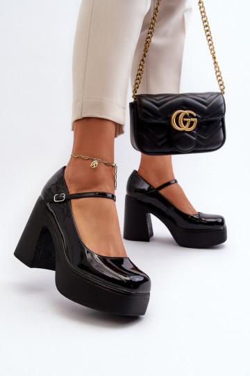 apavi Sieviešu Laque ar platformu I Post Big Star NN274004 melnas krāsas