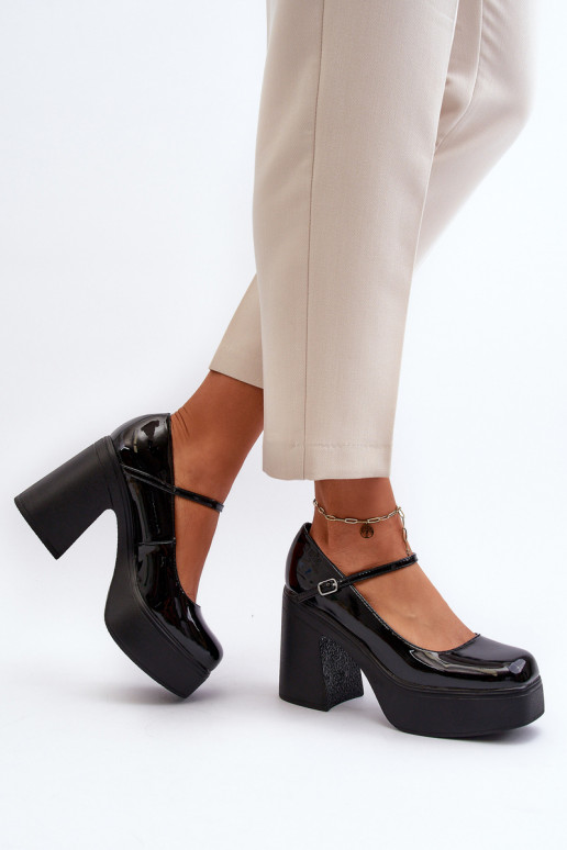 apavi Sieviešu Laque ar platformu I Post Big Star NN274004 melnas krāsas