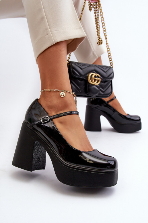 apavi Sieviešu Laque ar platformu I Post Big Star NN274004 melnas krāsas