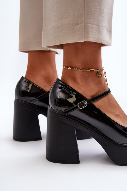 apavi Sieviešu Laque ar platformu I Post Big Star NN274004 melnas krāsas