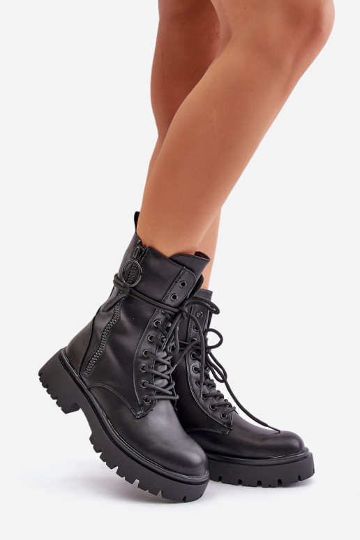 siltināti zābaki Sieviešu no eko ādas melnas krāsas Nealandra siltināti zābaki Sieviešu no eko ādas melnas krāsas Nealandra