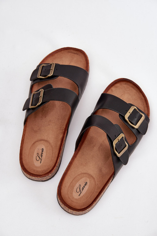 Sieviešu Čības Korkovas platformā ar sprādzēm melnas krāsas Vesina Sieviešu Čības Korkovas platformā ar sprādzēm melnas krāsas Vesina