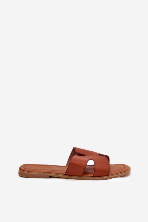 Čības Sieviešu dzīvoklis Ar izgriezumiem brūnas krāsas Salyra