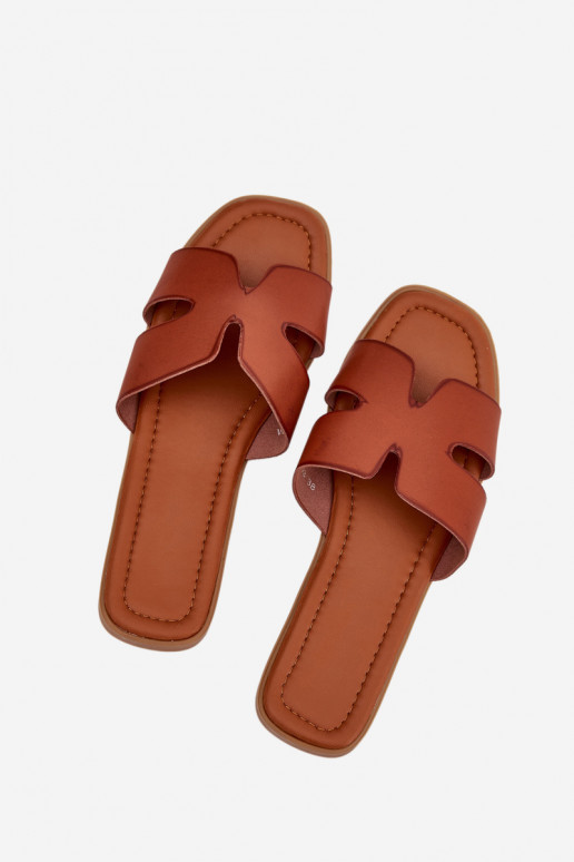 Čības Sieviešu dzīvoklis Ar izgriezumiem brūnas krāsas Salyra