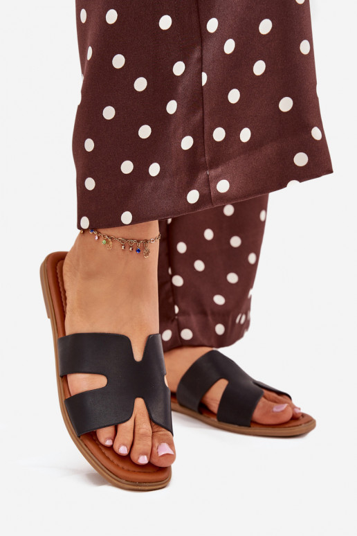 Čības Sieviešu dzīvoklis Ar izgriezumiem melnas krāsas Salyra