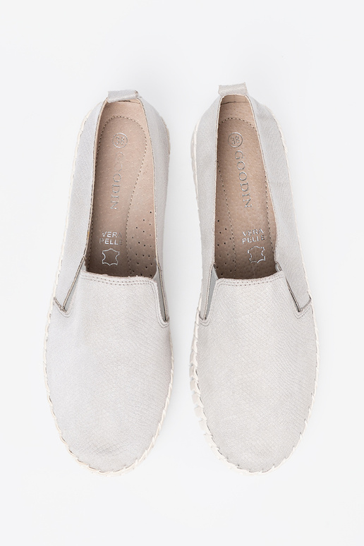 Pelēkas krāsas kurpes slip-on z elastīgsmi InstaInkami