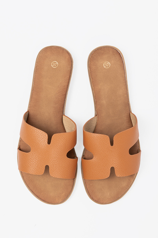 Brūnas krāsas čības sieviešu z Inycięciami