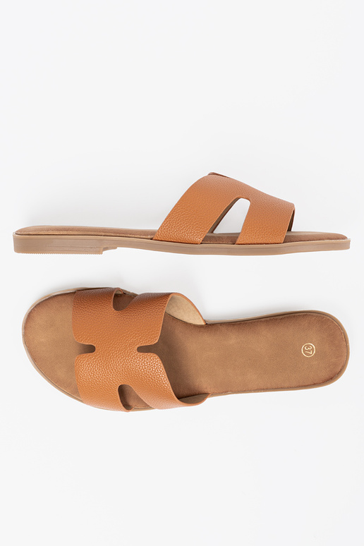 Brūnas krāsas čības sieviešu z Inycięciami