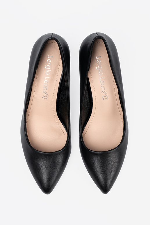 Klasiska modeļa Melnas krāsas puszābaki uz augsta papēža