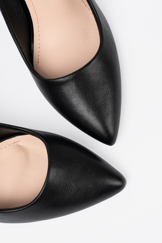 Klasiska modeļa Melnas krāsas puszābaki uz augsta papēža