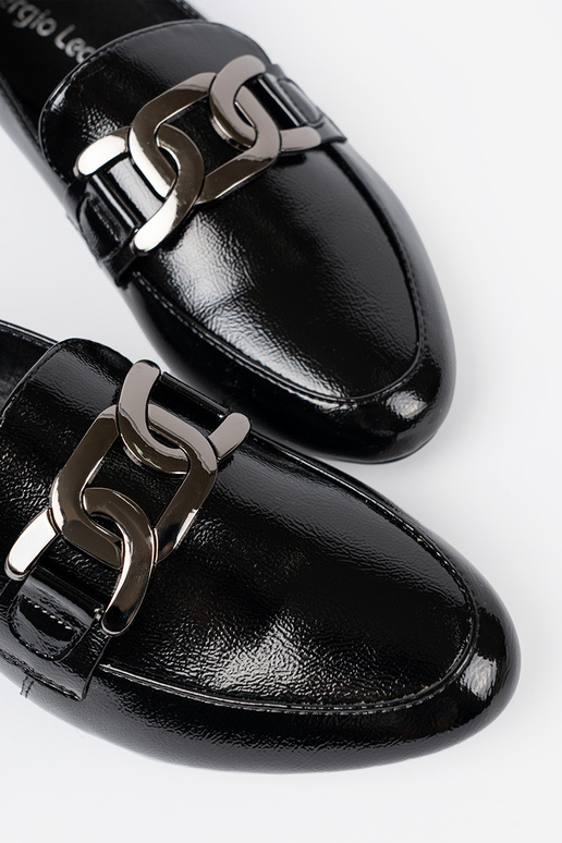 Laque mokasīni ar dekoratīvu sprādzi Sergio Leone