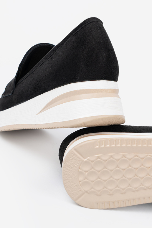 melnas krāsas Mokasīni zamšādas