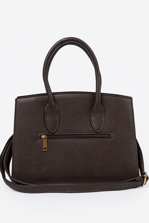 Tumši brūns Soma ar dekoratīvu sprādzi In zeltainim kolorze