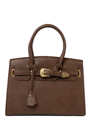 Brūnas krāsas Soma ar dekoratīvu sprādzi In zeltainim kolorze 2