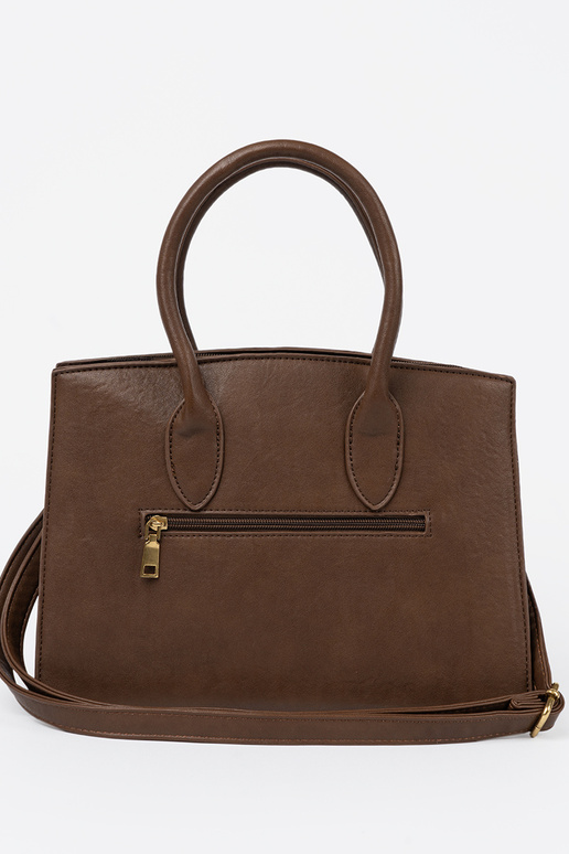 Brūnas krāsas Soma ar dekoratīvu sprādzi In zeltainim kolorze