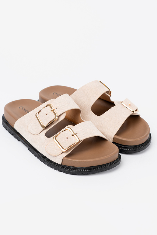 Čības gaišibēšs z zamszoInym Inykończeniem