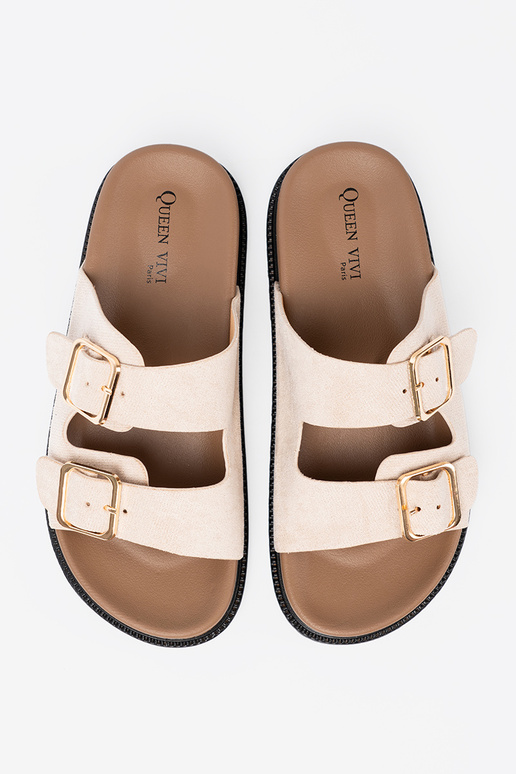 Čības gaišibēšs z zamszoInym Inykończeniem