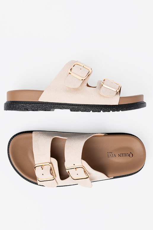 Čības gaišibēšs z zamszoInym Inykończeniem