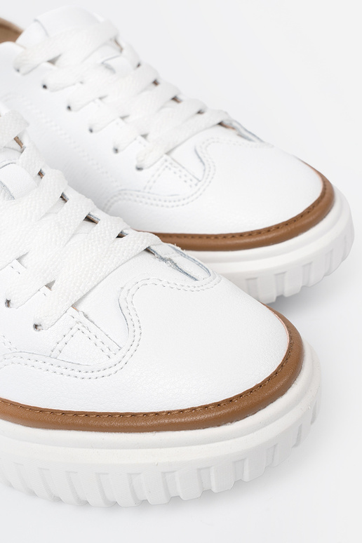 baltas krāsas Sporta apavi āda platformie Sergio Leone