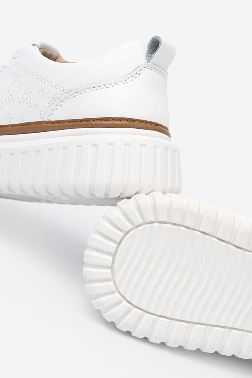 baltas krāsas Sporta apavi āda platformie Sergio Leone