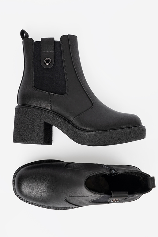 Eleganta stila Melnas krāsas zābaki z elastyczną InstaInką Sergio Leone