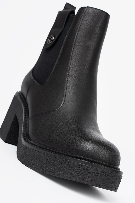 Eleganta stila Melnas krāsas zābaki z elastyczną InstaInką Sergio Leone