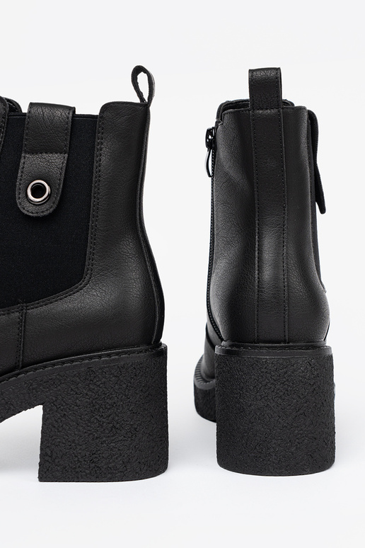 Eleganta stila Melnas krāsas zābaki z elastyczną InstaInką Sergio Leone