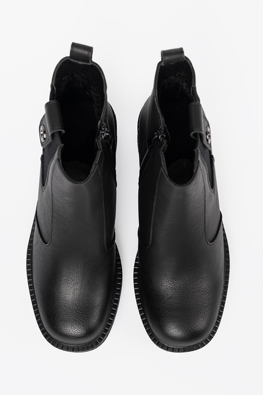 Eleganta stila Melnas krāsas zābaki z elastyczną InstaInką Sergio Leone