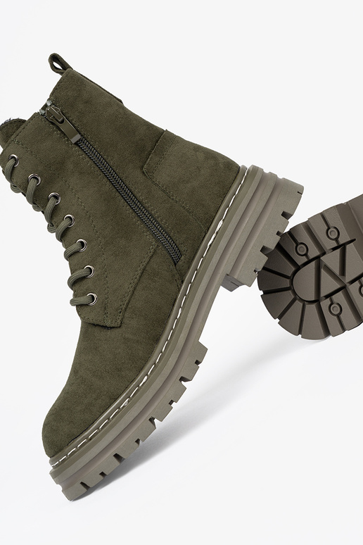 haki krāsas sieviešu Zābaki z zamszoInym Inykończeniem Sergio Leone