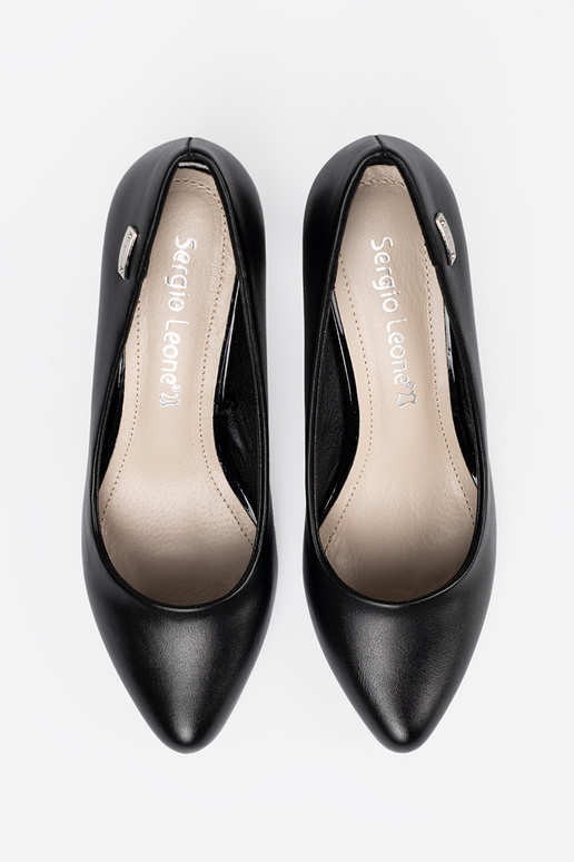 Stilīgs puszābaki uz augstpapēžu kurpēm In kolorze melna krāsam Sergio Leone