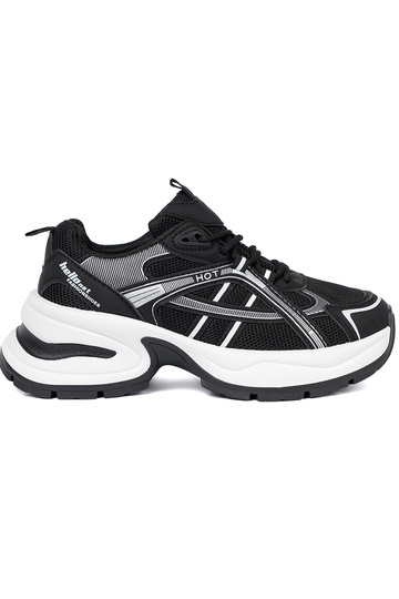 melnas krāsas Sporta apavi z przeInieInną choleInką i masyInną białą podeszIną 2