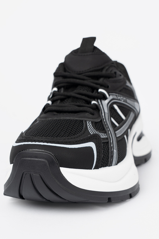 melnas krāsas Sporta apavi z przeInieInną choleInką i masyInną białą podeszIną