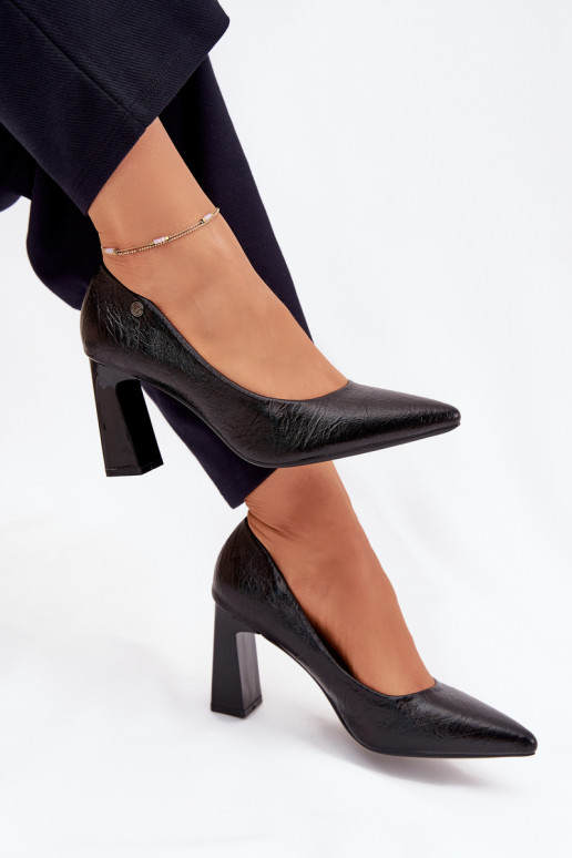 Augstpapēžu kurpes Vinceza 62252 melnas krāsas Augstpapēžu kurpes Vinceza 62252 melnas krāsas
