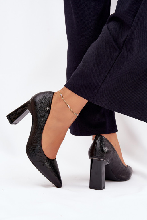 Augstpapēžu kurpes Vinceza 62252 melnas krāsas Augstpapēžu kurpes Vinceza 62252 melnas krāsas