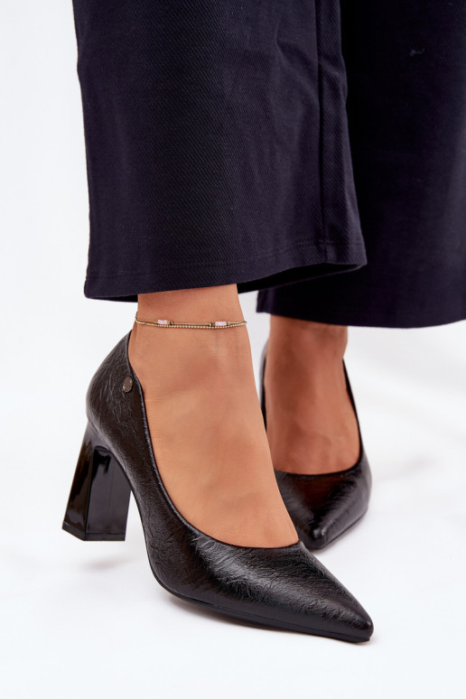 Augstpapēžu kurpes Vinceza 62252 melnas krāsas Augstpapēžu kurpes Vinceza 62252 melnas krāsas